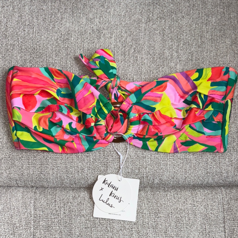 NWT Kulani Kinis X Lulus Bandeau Top - In Maldives Muse